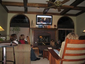 mari's omaha book club skype Skyping into a book club in Omaha, NB. That's me on the TV!